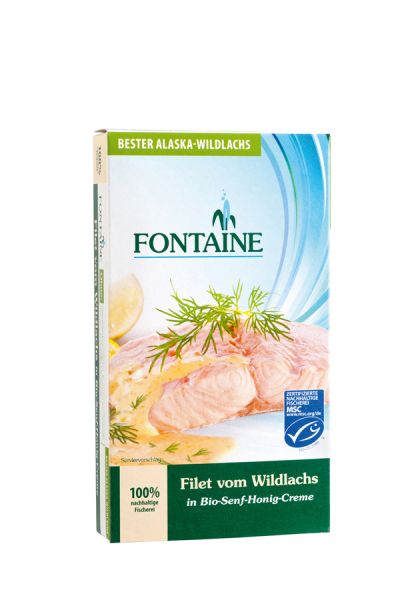 Fontaine Wildlachs-Filet in Bio-Senf-Honig-Creme