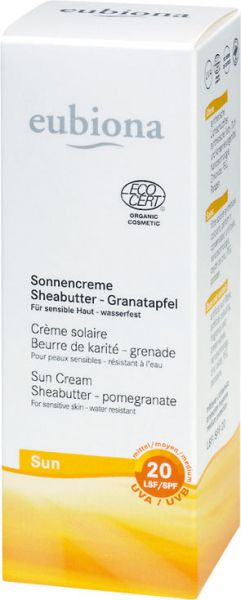 Eubiona Sonnencreme Sheabutter-Granatapfel LSF 20