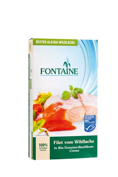 Fontaine Wildlachs-Filet in Bio-Tomaten-Basilikum-Creme